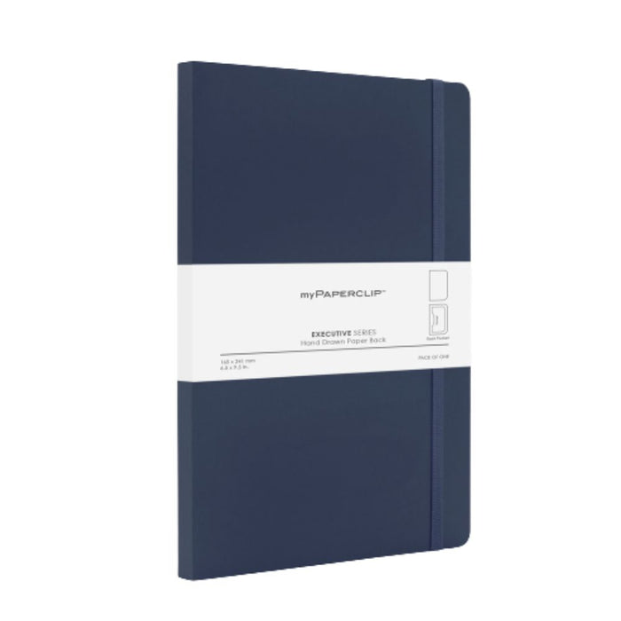myPAPERCLIP, NoteBook - EXECUTIVE Series 240 Pages BLUE 68 Gsm.