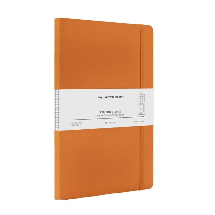 myPAPERCLIP, NoteBook - EXECUTIVE Series 240 Pages ORANGE 68 Gsm.