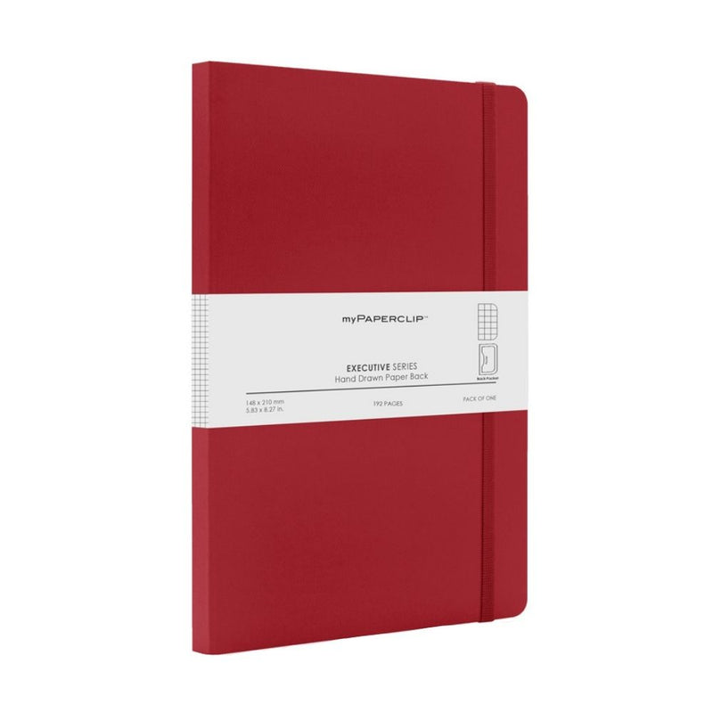 myPAPERCLIP, NoteBook - EXECUTIVE Series 240 Pages RED 68 Gsm.
