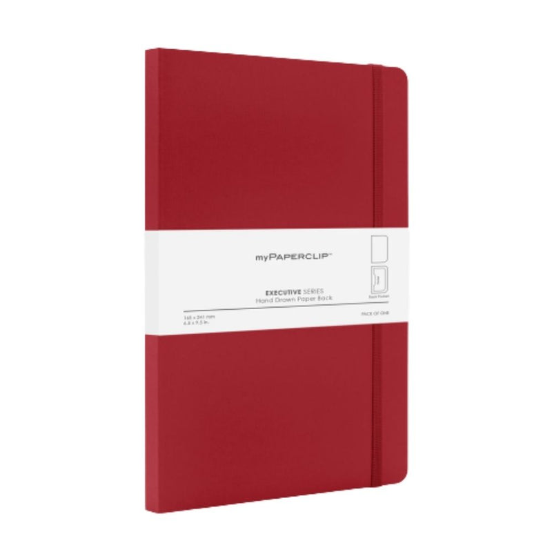 myPAPERCLIP, NoteBook - EXECUTIVE Series 240 Pages RED 68 Gsm.