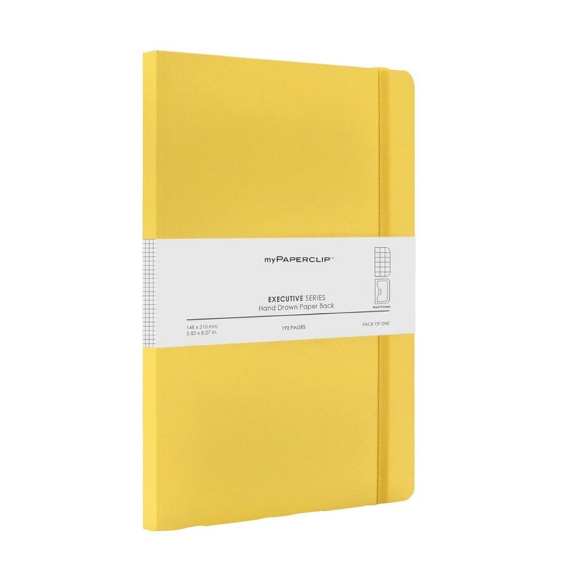 myPAPERCLIP, NoteBook - EXECUTIVE Series 240 Pages YELLOW 68 Gsm.