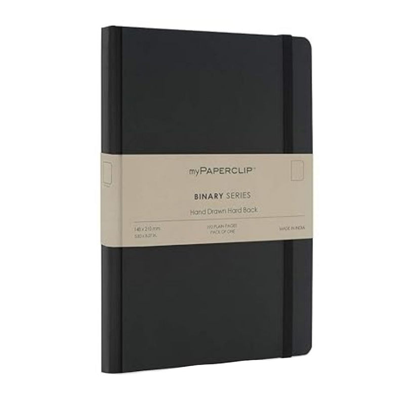 myPAPERCLIP, Notebook - BINARY Series 192 Pages BLACK Spine.