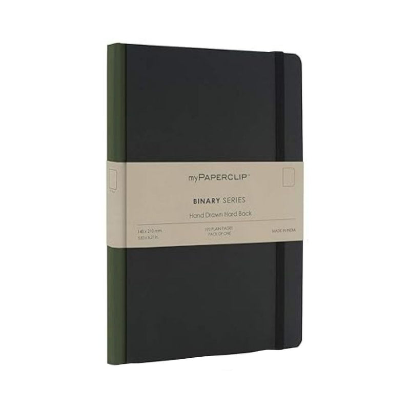 myPAPERCLIP, Notebook - BINARY Series 192 Pages GREEN Spine .