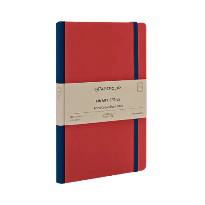 myPAPERCLIP, Notebook - BINARY Series 192 Pages RED.