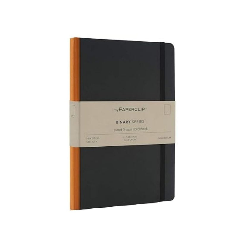 myPAPERCLIP, Notebook - BINARY Series 192 Pages ORANGE Spine