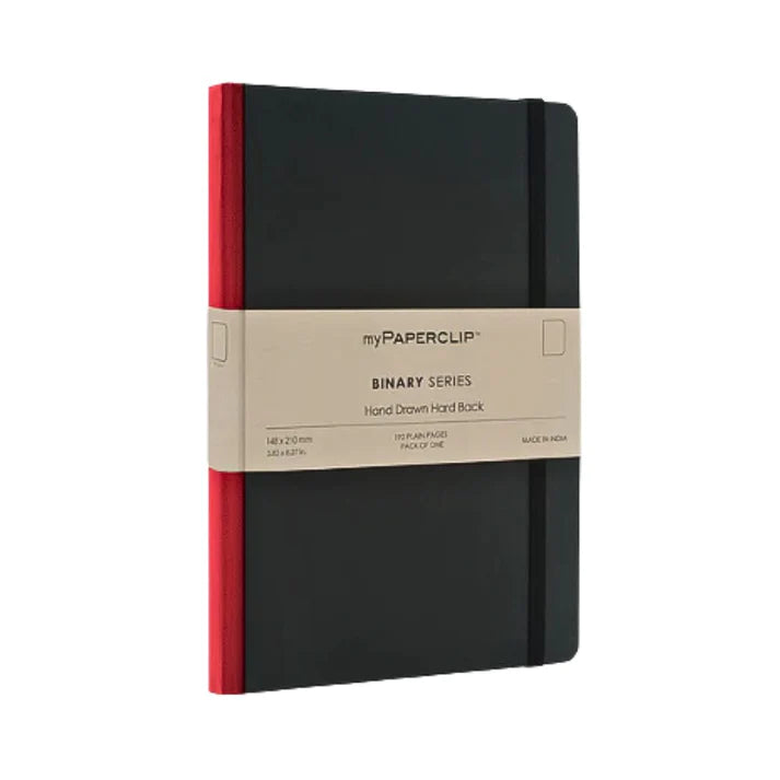 myPAPERCLIP, Notebook - BINARY Series 192 Pages RED Spine .