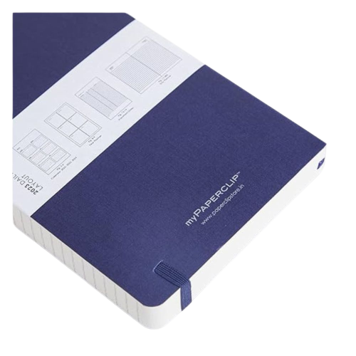 myPAPERCLIP, Daily Planner - M1 384 Pages Aubergine Year 2024.