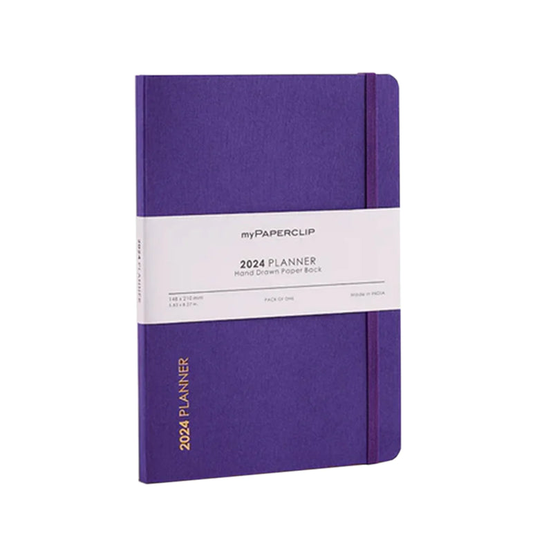 myPAPERCLIP, Weekly Planner - D1 192 Pages Amethyst Year 2024.