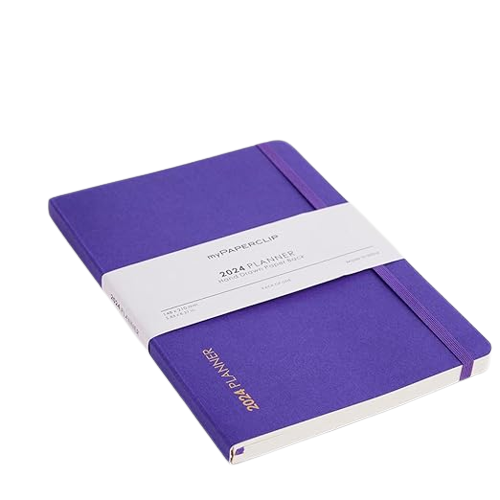 myPAPERCLIP, Weekly Planner - D1 192 Pages Amethyst Year 2024.