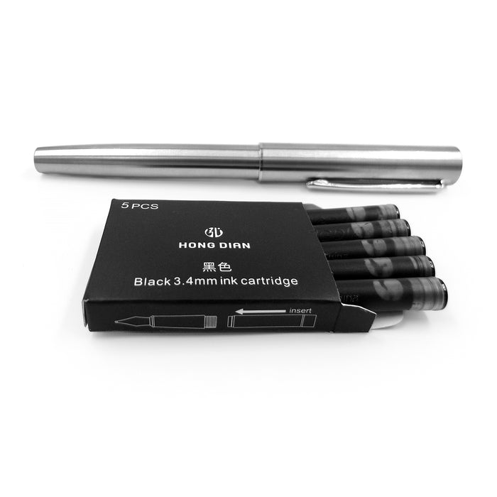 HONGDIAN, Fountain Pen - C1 | STEEL  | Hooded Nib.