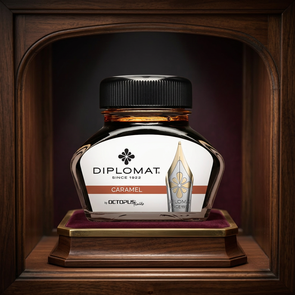 DIPLOMAT, Ink Bottle - OCTOPUS CARAMEL (30mL).