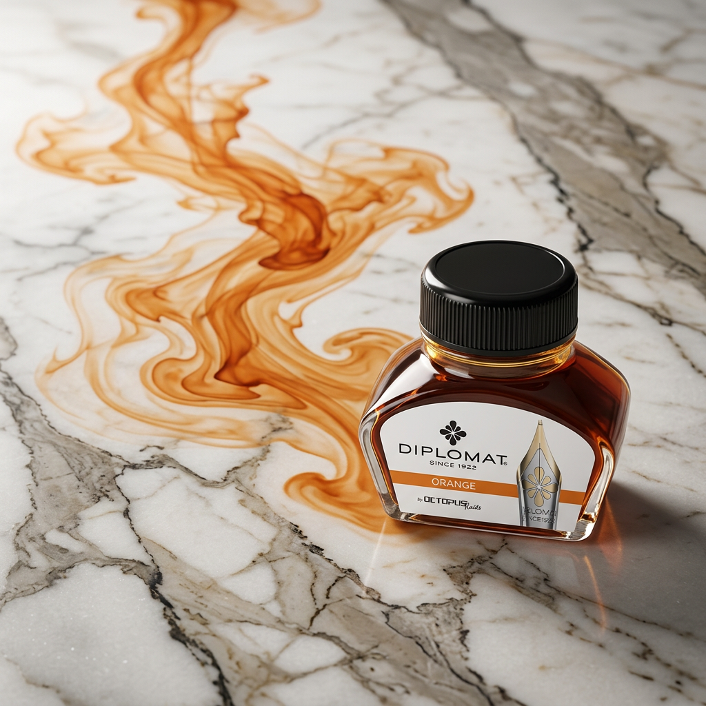DIPLOMAT, Ink Bottle - OCTOPUS ORANGE (30mL).