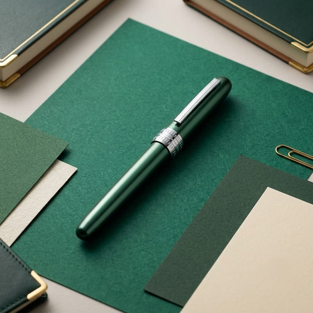 PLATINUM | Fountain Pen | PLAISIR GREEN | ALUMINUM
