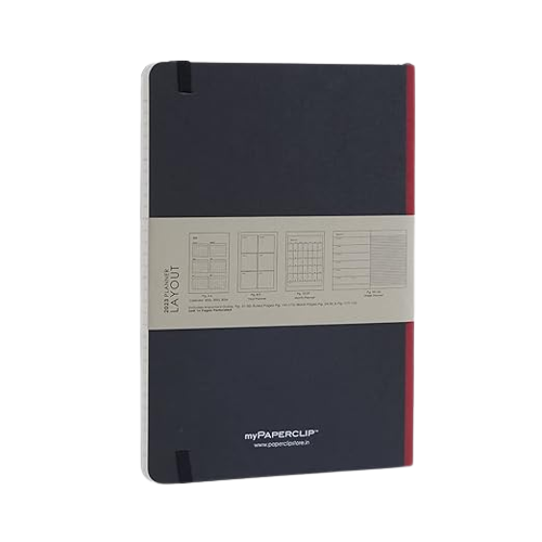 myPAPERCLIP, Weekly Planner - D2 192 Pages RED Spine Year 2024.