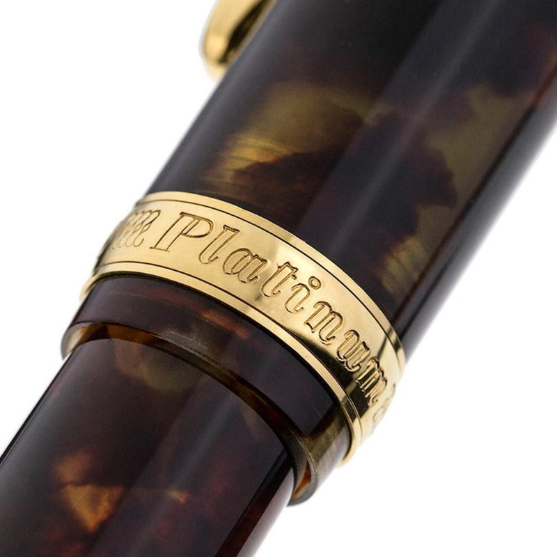 PLATINUM, Fountain Pen - #3776 CELLULOID 14K TORTOISE 13