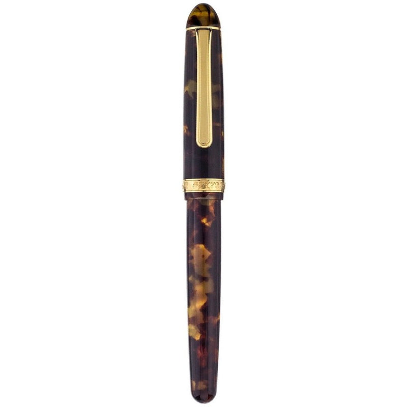 PLATINUM, Fountain Pen - #3776 CELLULOID 14K TORTOISE 2