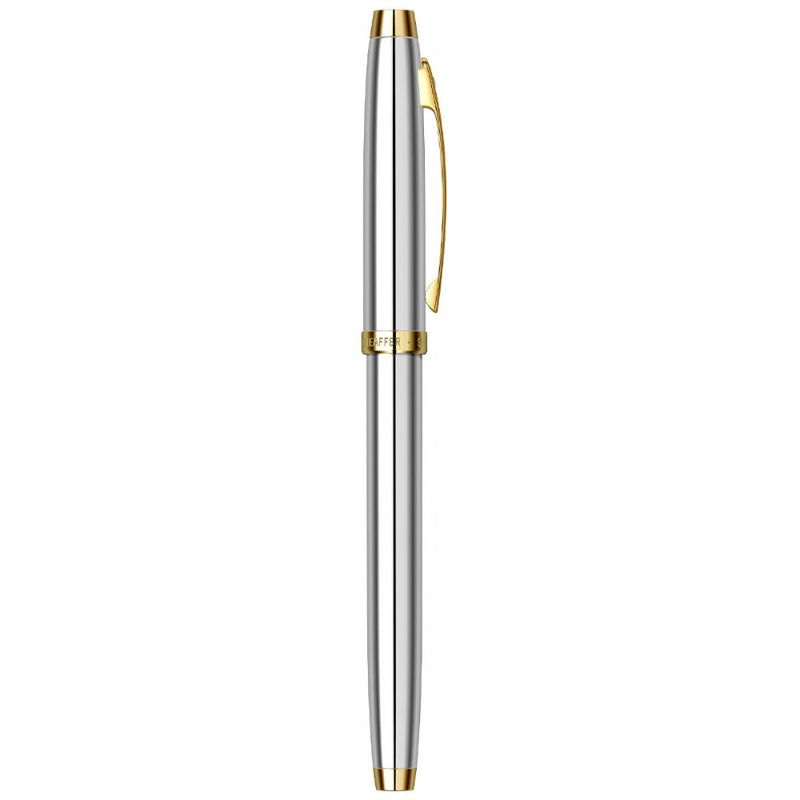 SHEAFFER, Fountain Pen - 100 GLOSSY CHROME WITH GOLD TONE.