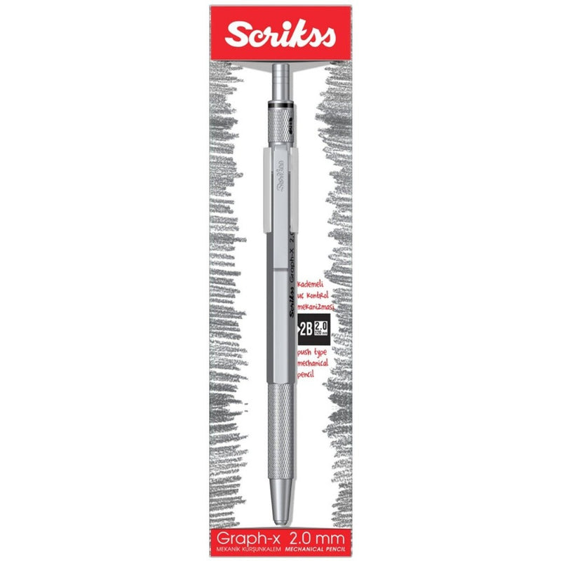 SCRIKSS, Mechanical Pencil - GRAPH X SATIN CHROME CT 11