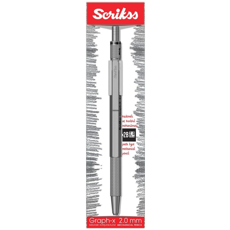 SCRIKSS, Mechanical Pencil - GRAPH X SATIN GRAY TT 12