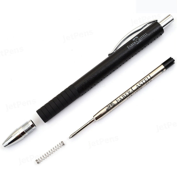FABER CASTELL, Ballpoint Pen - BASIC BLACK LEATHER  3