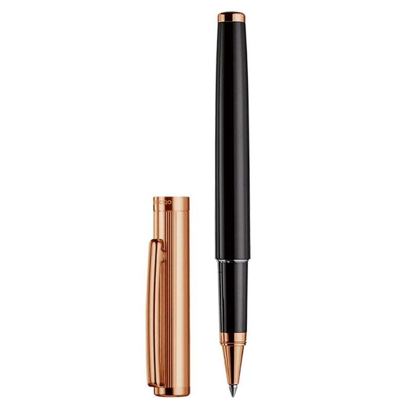 OTTO HUTT, Roller Pen - DESIGN 01 Black Rose Gold 3