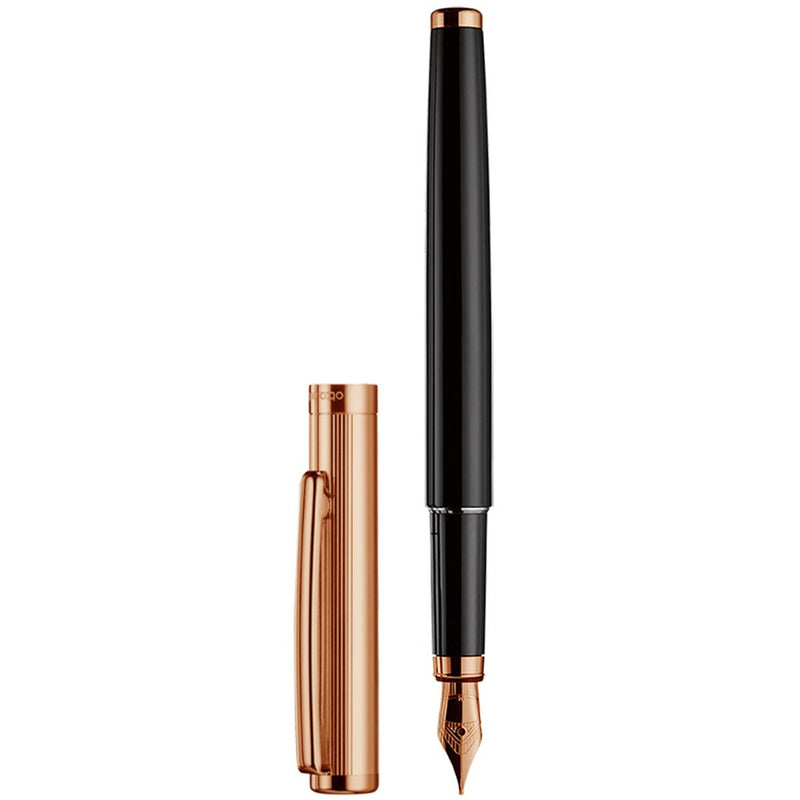 OTTO HUTT, Fountain Pen - DESIGN 01 Black Rose Gold.