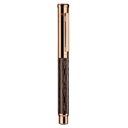 OTTO HUTT, Fountain pen - DESIGN 04 Wave Pattern Black Rose gold.