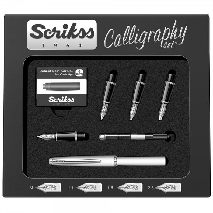 SCRIKSS, Calligraphy Set - WHITE CT 4