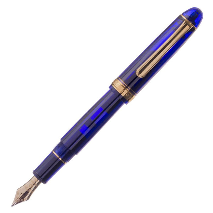 PLATINUM, Fountain Pen - #3776 CENTURY gold trim CHARTRES BLUE.