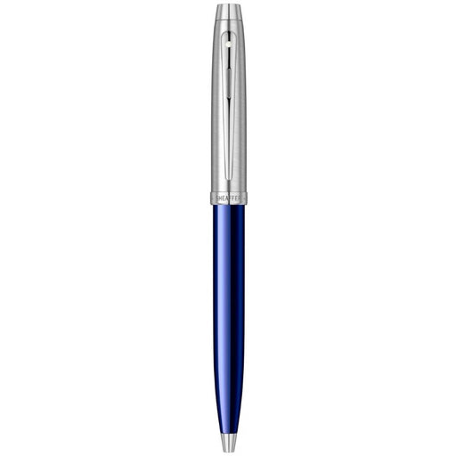 SHEAFFER, Ballpoint Pen - SHEAFFER 100 TRANSLUCENT BLUE & BRUSHED CHROME NT 