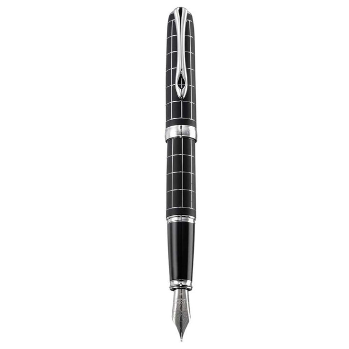 DIPLOMAT, Fountain Pen - Excellence A+ Rhomb Guilloche Lapis BLACK.