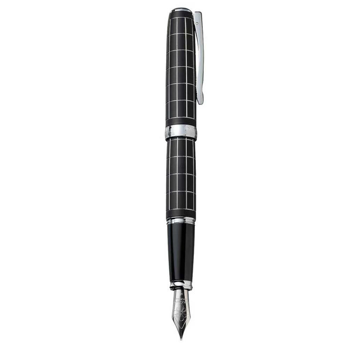 DIPLOMAT, Fountain Pen - Excellence A+ Rhomb Guilloche Lapis BLACK.
