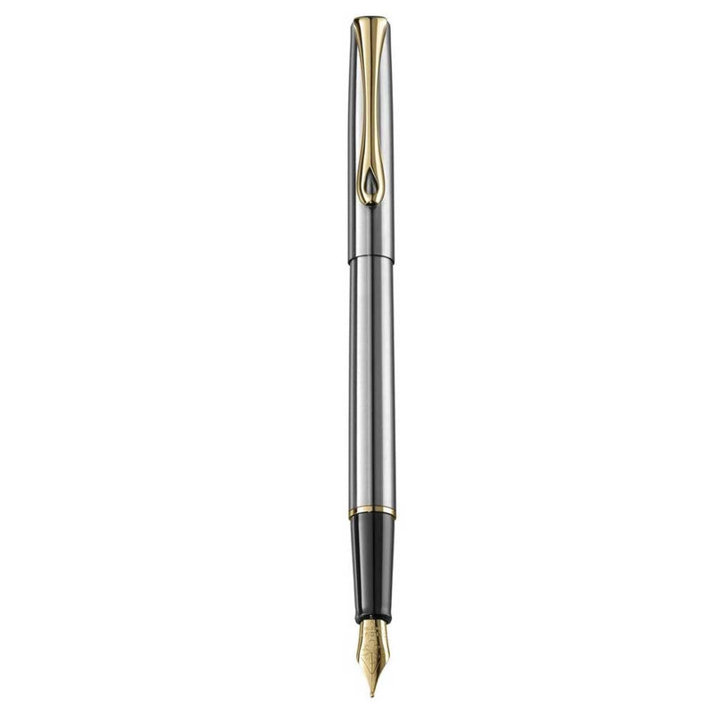 DIPLOMAT, Fountain Pen - TRAVELLER STAINLESS STEEL GOLD.