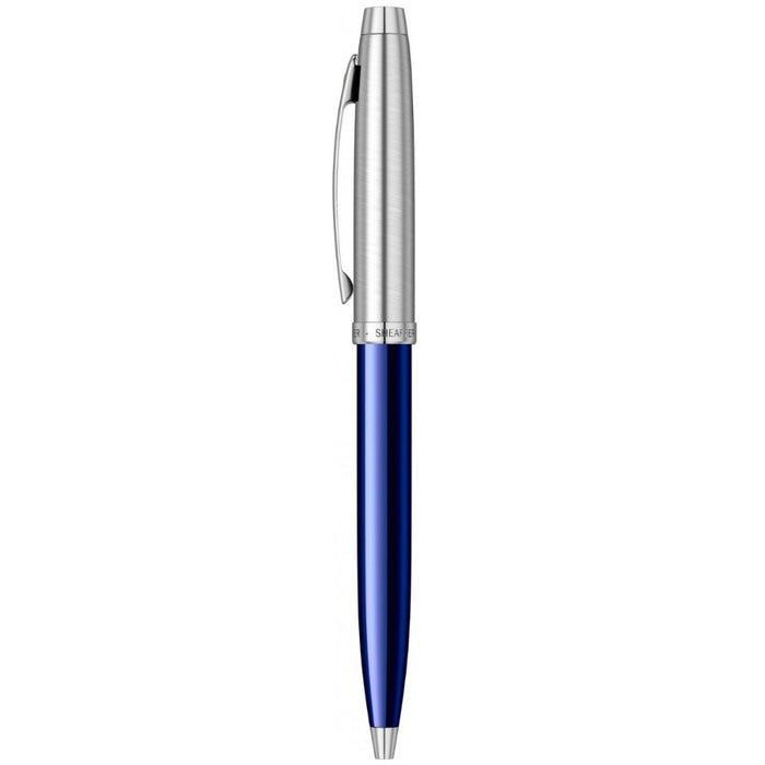 SHEAFFER, Ballpoint Pen - SHEAFFER 100 TRANSLUCENT BLUE & BRUSHED CHROME NT 1