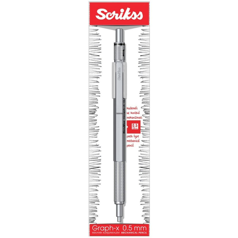 SCRIKSS, Mechanical Pencil - GRAPH X SATIN CHROME CT 16