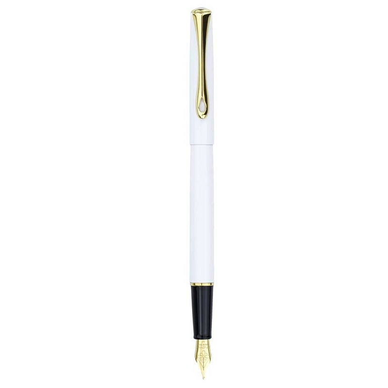 DIPLOMAT, Fountain Pen - TRAVELLER SNOW WHITE GOLD.