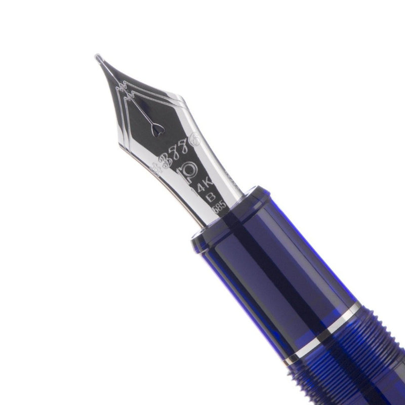 PLATINUM, Fountain Pen - #3776 CENTURY silver trim CHARTRES BLUE 5