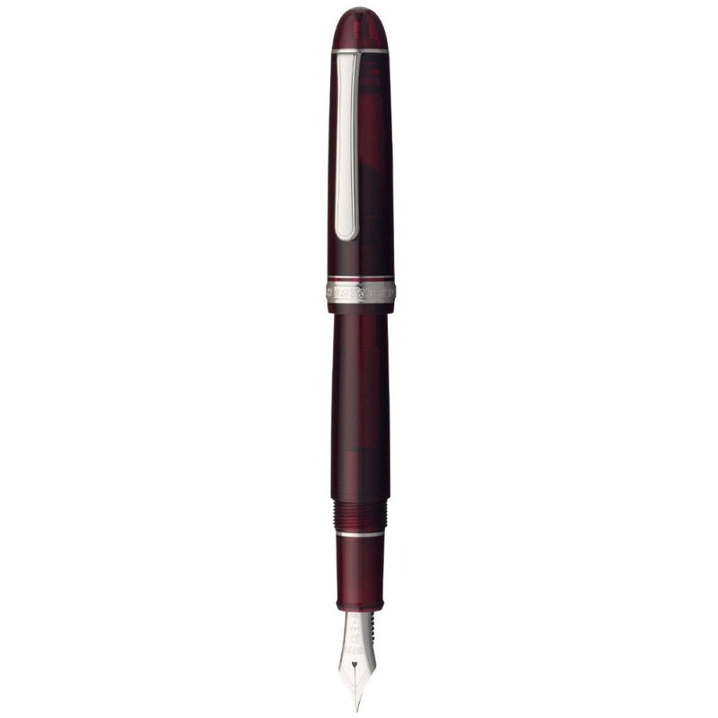 PLATINUM, Fountain Pen - #3776 CENTURY silver trim BURGUNDY 