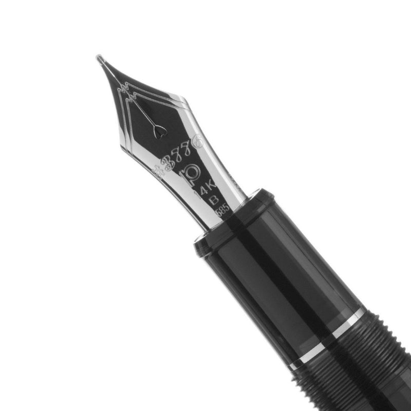 PLATINUM, Fountain Pen - #3776 CENTURY silver trim BLACK DIAMOND 5