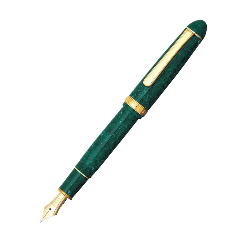 PLATINUM, Fountain Pen - #3776 CELLULOID 14K JADE.