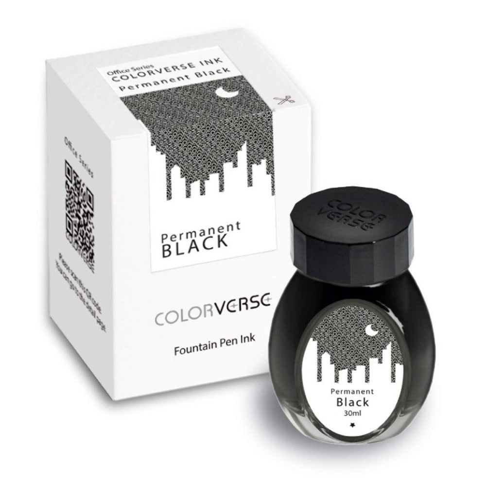 Buy Colorverse Office Permanent Black Ink Bottle 30ml — SWASTIK penn