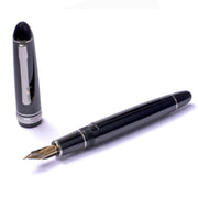 PLATINUM, Fountain Pen - PRESIDENT SILVER TRIM BLACK 8