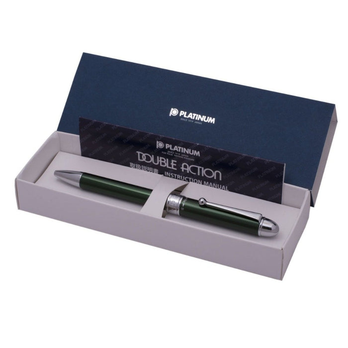 PLATINUM, Multi Function Pen - DOUBLE 3 ACTION Alumite Finish Metal Pen GREEN 4