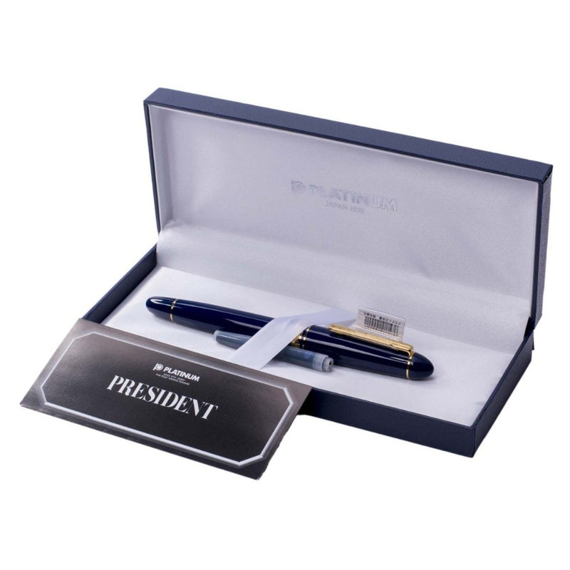 PLATINUM, Fountain Pen - PRESIDENT BLUE 5