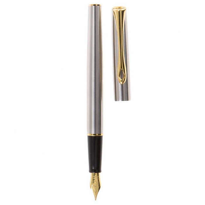 DIPLOMAT, Fountain Pen - TRAVELLER STAINLESS STEEL GOLD.