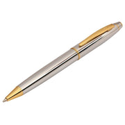 SCRIKSS, Ballpoint Pen + Natural Leather Wallet - NOBLE 35 GOLD CHROME GIFT SET 2