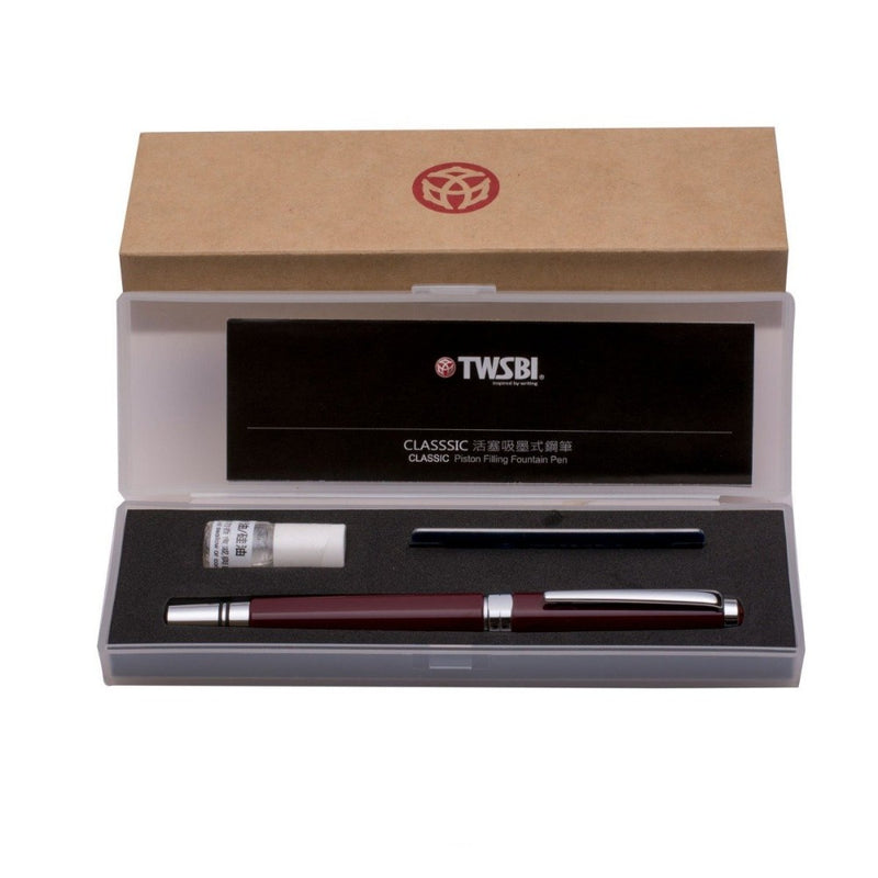 TWSBI, Fountain Pen - CLASSIC BURGUNDY 8