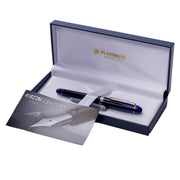 PLATINUM, Fountain Pen - #3776 CENTURY silver trim CHARTRES BLUE 9