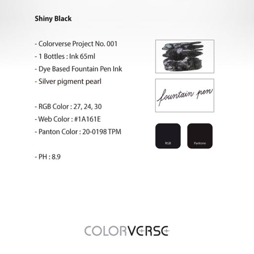 COLORVERSE, Ink Bottle - Project SHINY BLACK (65ml) 4