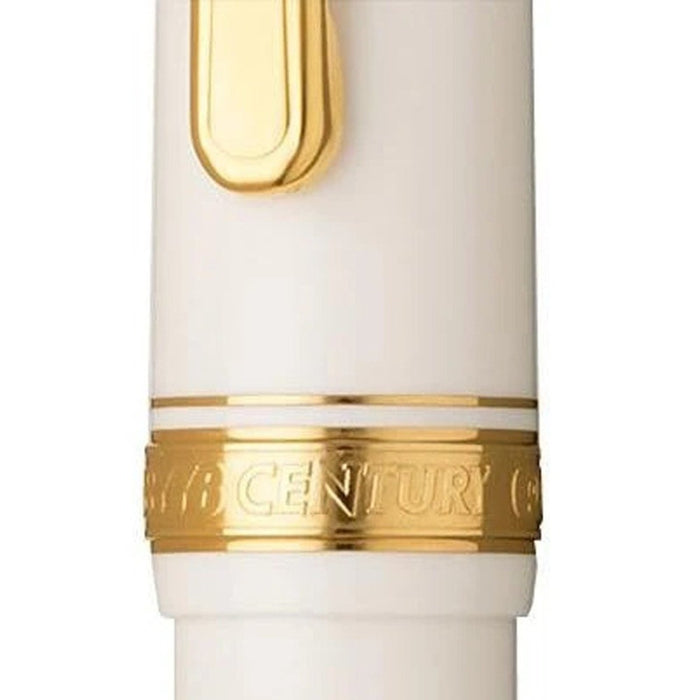 PLATINUM, Fountain Pen - #3776 CENTURY gold trim CHENONCEAU WHITE 5